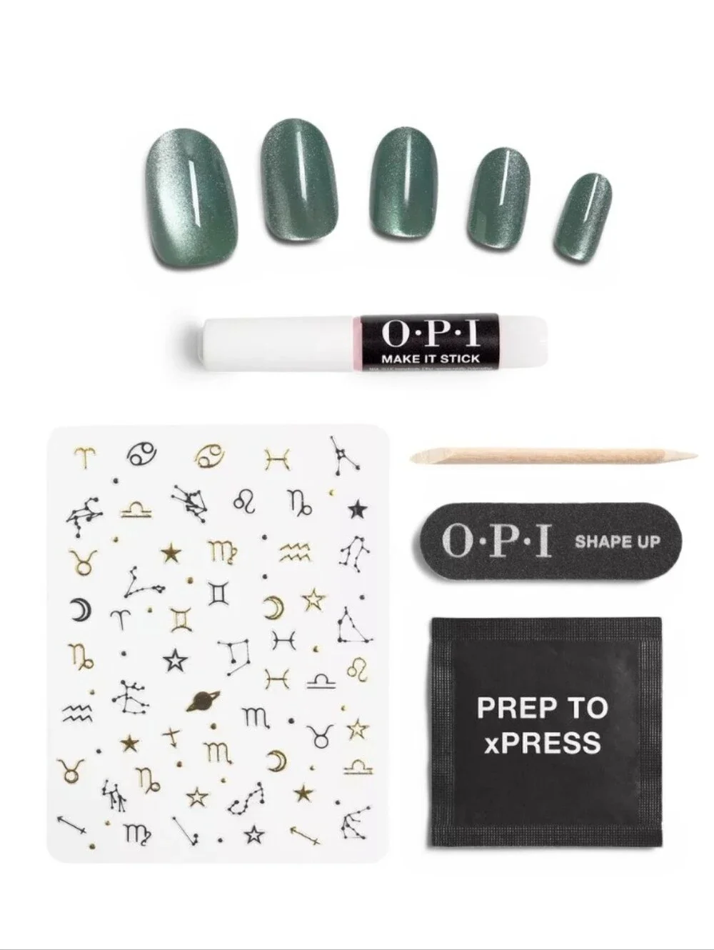 OPI EXPRESSION FEELIN' CAPRICORN-Y METALLIC GREEN INSTANT GEL-LIKE MANICURE.